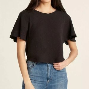 Madewell Texture and Thread Flutter-Sleeve Tee